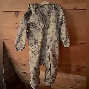 Wind and waterproof lined overall with stirrups